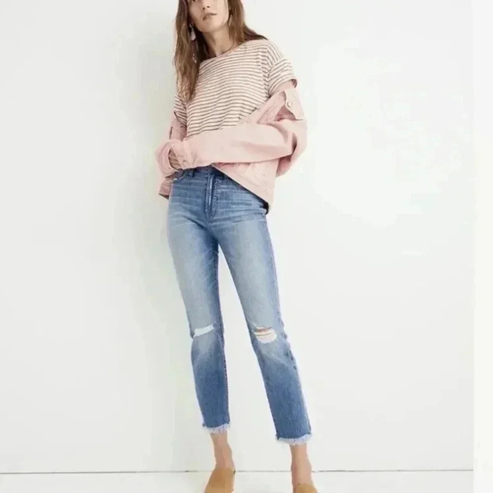 MADEWELL The Perfect Vintage Jean Size 25 Style K7549 Frayed Hems Distressed